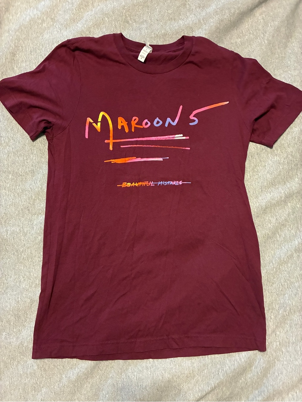 Maroon 5 Graphic Tee - Burgundy